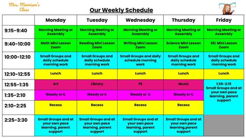 Our Schedule 